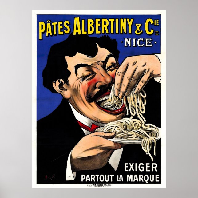 Poster publicitaire vintage Pasta (Devant)