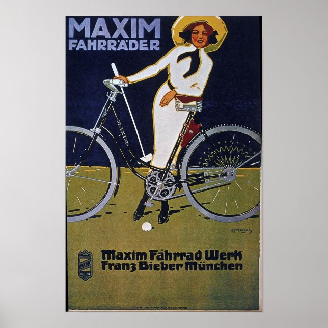 Poster Publicité à vélo Vintage (Devant)