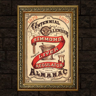 Poster Publicité ancienne pour régulateur hépatique