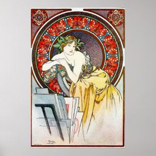 Poster Publicité Art Nouveau vintage pour le Salon des Ce