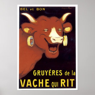 Poster Publicité au fromage Gruyere Français
