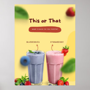 Poster Publicité avant de promotion de milk-shake de rest
