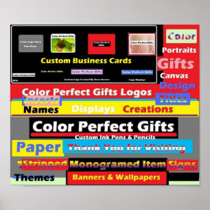 Poster Publicité Color Perfect Cadeaux