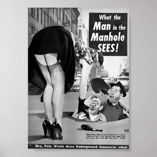 Poster Publicité comique vintage Magazine