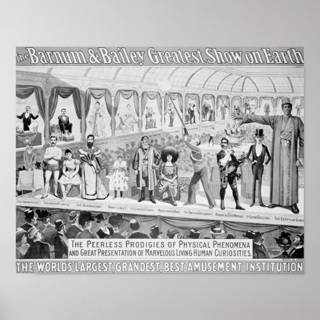Poster Publicité d'affiche, 'Le Barnum et Bailey (Devant)