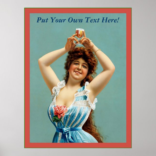 Poster Publicité de bière Vintage personnalisable (Devant)