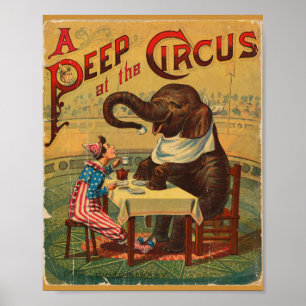 Poster Publicité de cirque Vintage