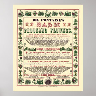 Poster Publicité de l'ère victorienne vintage pour le bau