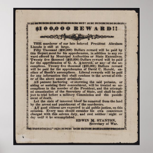 Poster Publicité de récompense (Devant)