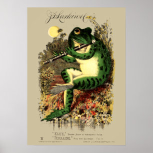 Poster Publicité de savon à l'ère victorienne avec grenou
