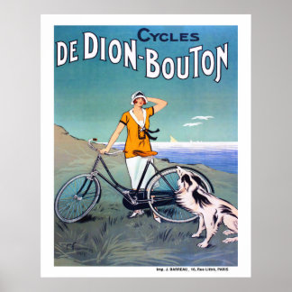 Poster Publicité de vélo français de 1925