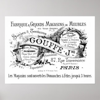 Poster Publicité du fabricant européen vintage