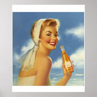 Poster Publicité Edward Runci boisson gazeuse.