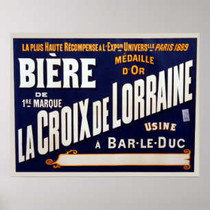 Poster Publicité française vintage de bière