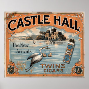 Poster Publicité jumelle vintage de cigares