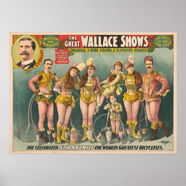 Poster Publicité La Grande Wallace Montre Cirque (Devant)