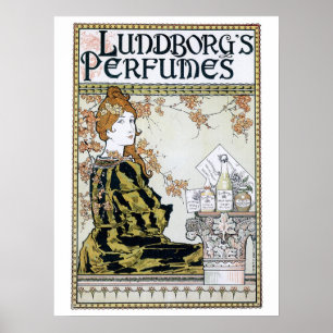 Poster Publicité parfum art nouveau vintage