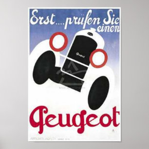 Poster Publicité Peugeot vintage 3