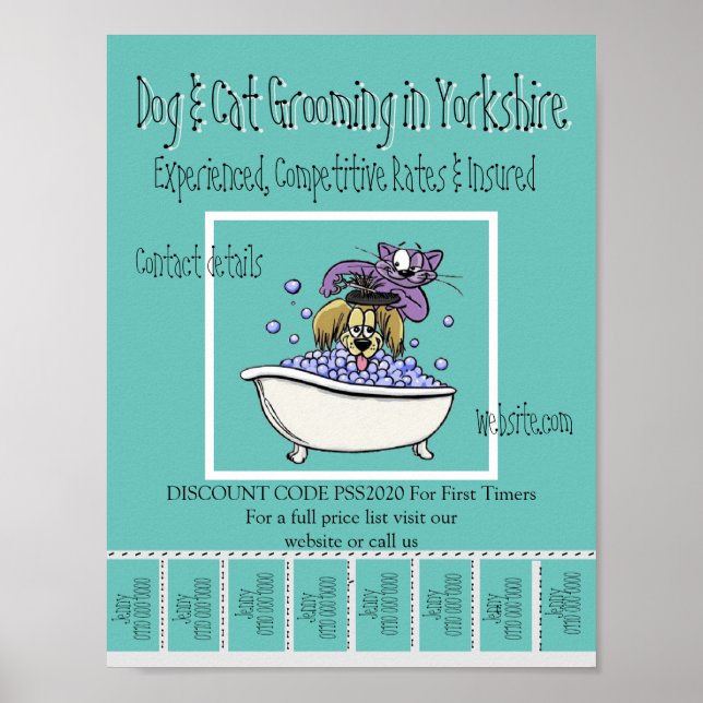 Poster Publicité Poster-Poster Chien & Chat Grooming (Devant)