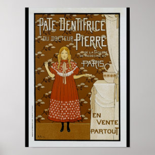 Poster Publicité pour dentifrice Art Nouveau