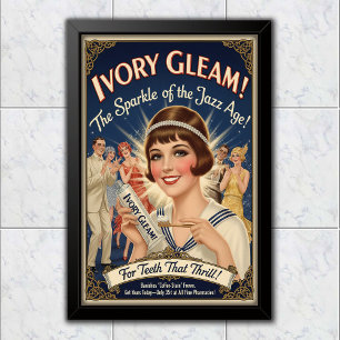 Poster Publicité pour dentifrice Ivory Gleam de 1925