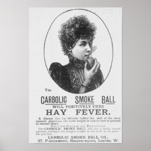 Poster Publicité pour la boule de fumée carbolique