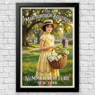 Poster Publicité pour la mode enfantine vintage des année