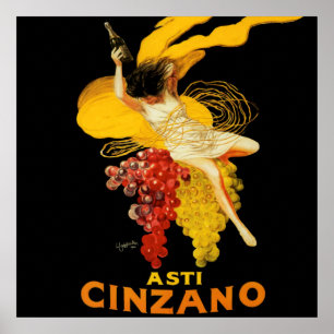 Poster Publicité pour le cocktail Cinzano de Leonetto Cap