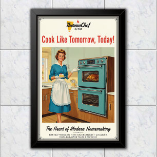 Poster Publicité pour le four ThermoChef vintage 1960