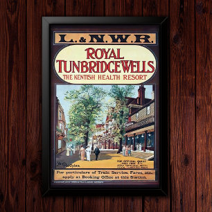 Poster Publicité pour une station de santé vintage
