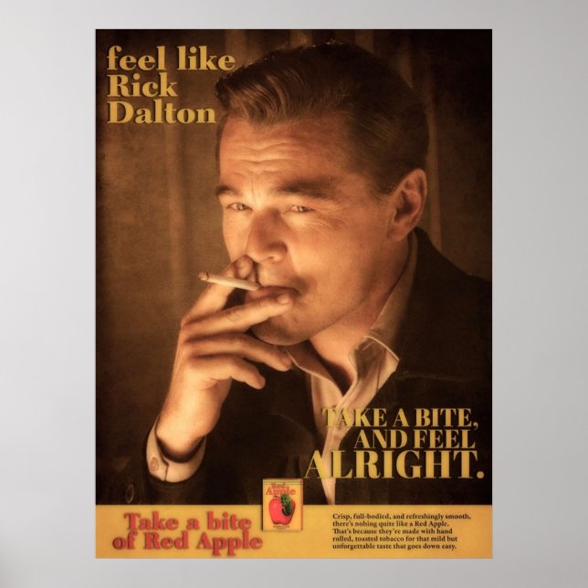 Poster Publicité Rick Dalton Red Apple (Devant)