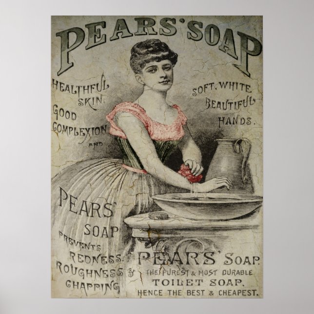 Poster Publicité sur le savon à poires (Devant)
