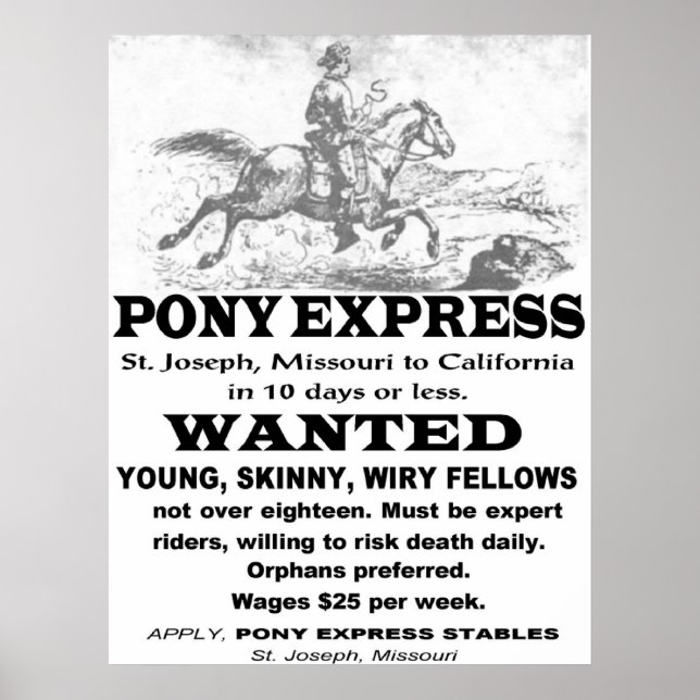 Poster Publicité sur l'Express Pony (Devant)