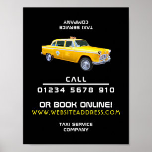 Poster Publicité taxi de style américain