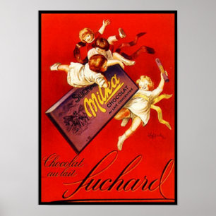 Poster Publicité vintage au chocolat Milka