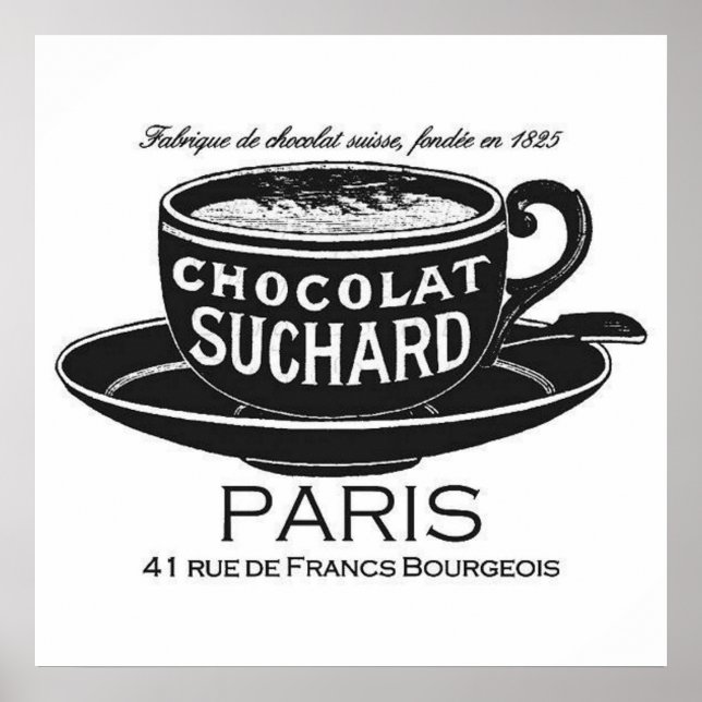 Poster Publicité vintage au chocolat Suchard (Devant)