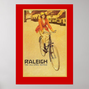 Poster Publicité vintage, bicyclettes de Raleigh