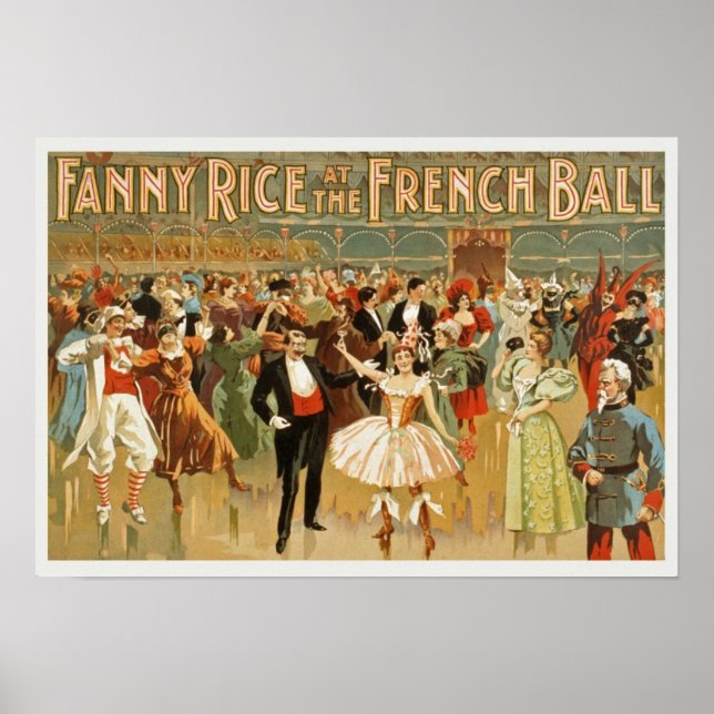 Poster Publicité vintage de bal (Devant)