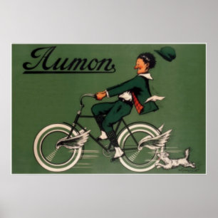 Poster Publicité vintage de bicyclette d'Aumon