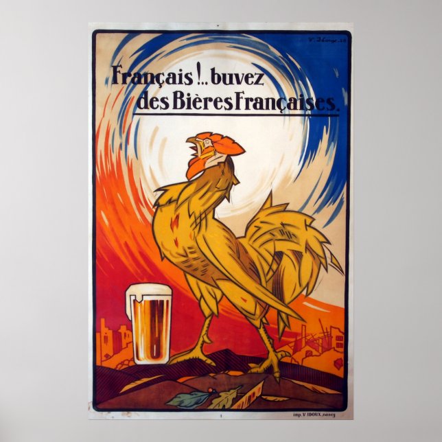 Poster Publicité vintage de bière (Devant)