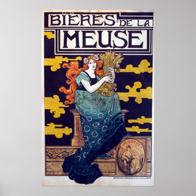 Poster Publicité vintage de bière française (Devant)