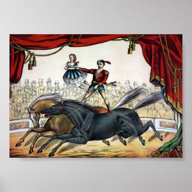 Poster Publicité vintage de cirque (Devant)