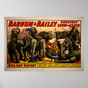Poster Publicité vintage de cirque