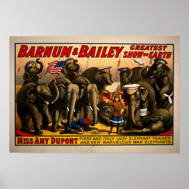 Poster Publicité vintage de cirque (Devant)