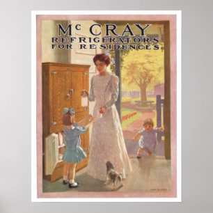 Poster Publicité vintage de réfrigérateur