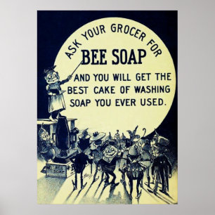Poster Publicité vintage de savon