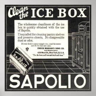 Poster Publicité vintage de savon Sapolio de 1924