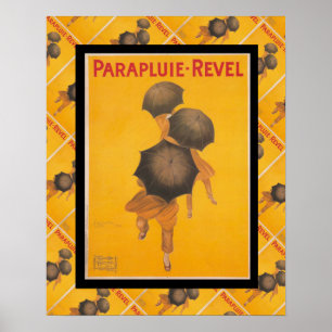 Poster Publicité vintage en France, parapluie Revel