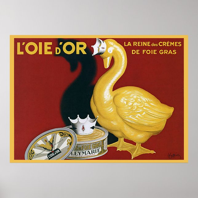 Poster Publicité vintage Foie Gras (Devant)