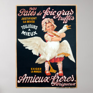 Poster Publicité vintage Foie Gras Pate